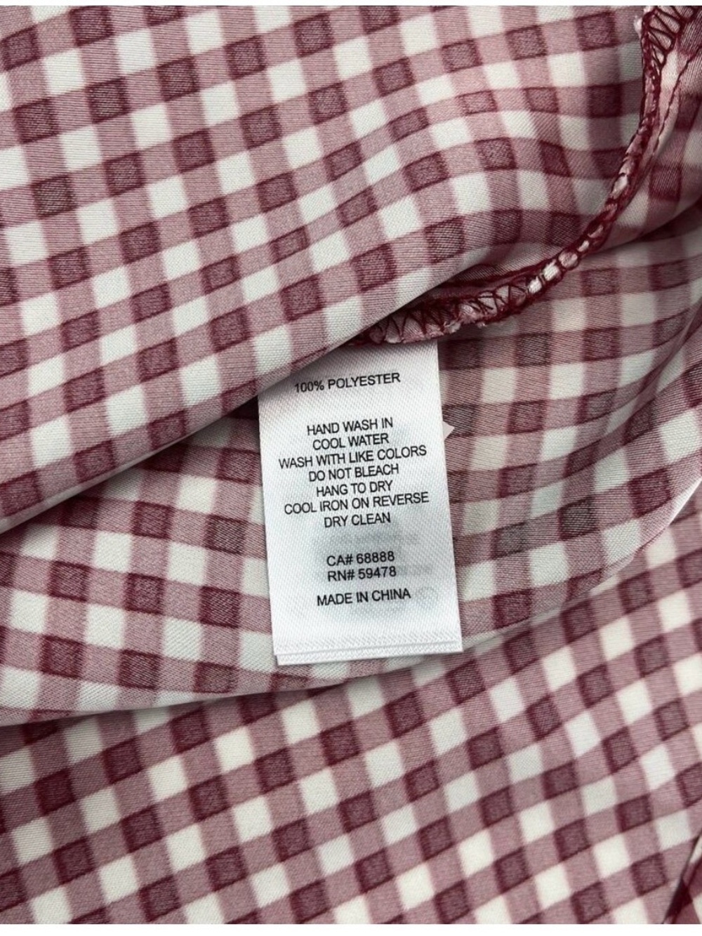 Caroline Constas Rose and White Gingham Tie-Shoulder Maxi Dress - Picture 8 of 9